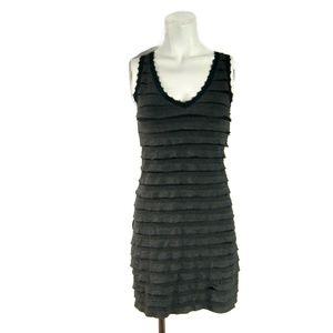 Size Small Dress Ladies Gray Frill Layered Dress